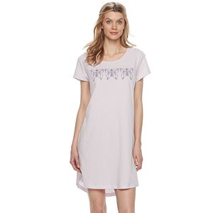 Women's Croft & Barrow® Pajamas: Naptime Short Sleeve Sleep Shirt