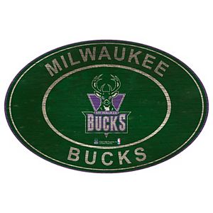 Milwaukee Bucks Heritage Oval Wall Sign