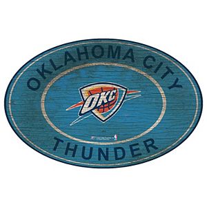 Oklahoma City Thunder Heritage Oval Wall Sign
