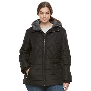 Plus Size Details Quilted Puffer Jacket