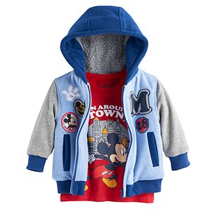 Disney's Mickey Mouse Baby Boy Zip Hoodie & Long Sleeve Tee Set