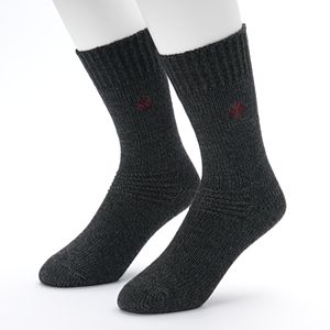 Extended Size Columbia 2-pack Brushed Fleece Crew Socks