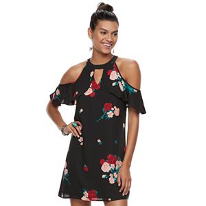 Juniors' Candie's® Flutter Cold-Shoulder Dress