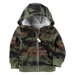Baby Boy Carter's Camouflage Hooded Fleece Cardigan