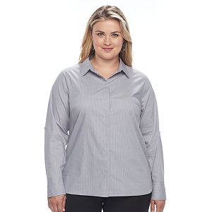 Plus Size Apt. 9® Structured Essential Button-Down Shirt