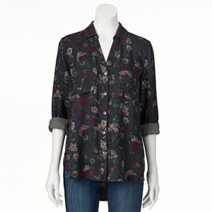 Women's Rock & Republic® Floral High-Low Shirt