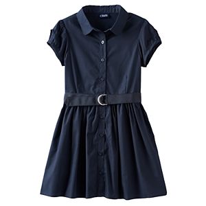 Girls 4-16 Chaps Poplin Belted Shirtdress