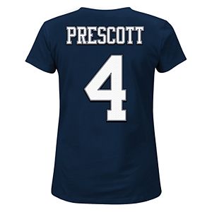 Plus Size Dallas Cowboys Dak Prescott Name and Number Tee