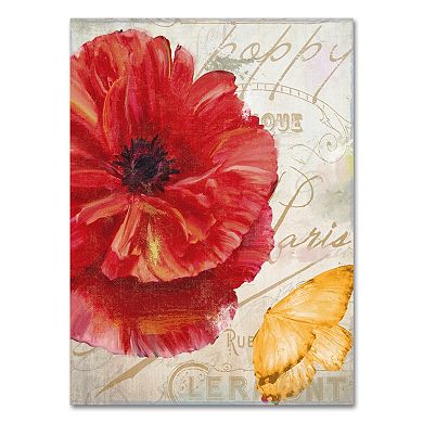 Trademark Fine Art Red Poppy Canvas Wall Art