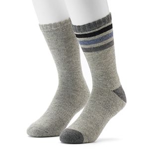 Men's GOLDTOE PowerSox 2-pack Wool-Blend Crew Socks