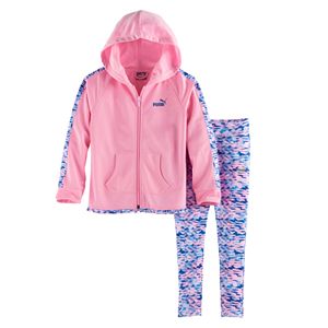 Toddler Girl PUMA Watercolor Hooded Jacket & Leggings Set