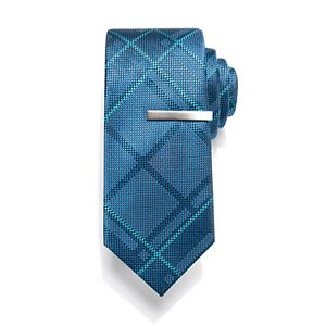 Men's Apt. 9® Patterned Skinny Tie with Tie Bar