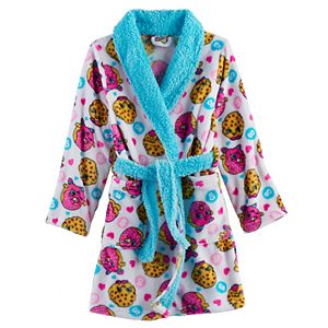 Girls 6-12 Shopkins D'Lish Donut & Kooky Cookie Pattern Plush Robe