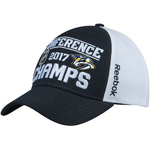 Adult Reebok Nashville Predators 2017 Conference Champions On Ice Adjustable Cap