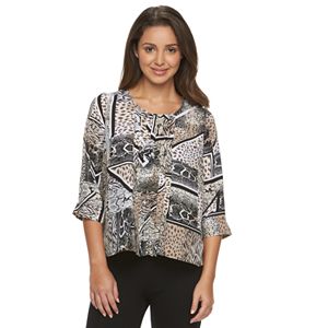 Petite Dana Buchman Pleated Chiffon Top
