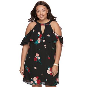 Juniors' Plus Candie's® Flutter Halter Dress