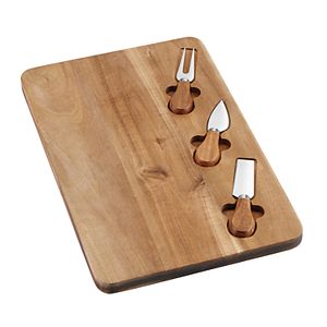 Cuisinart Acacia Wood Cheese Board with Utensil Set