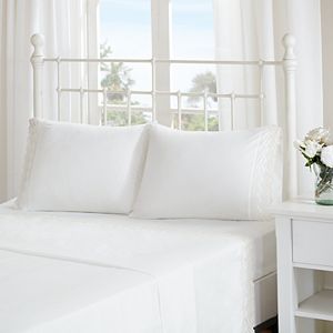 Madison Park Essentials Scalloped Eyelet Embroidered Sheet Set