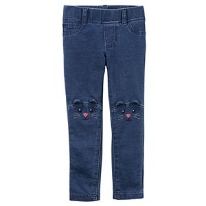 Baby Girl Carter's Embroidered Animal Jeggings