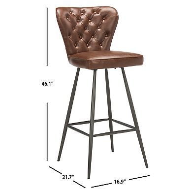 Safavieh Aster Faux-Leather Bar Stool 2-piece Set