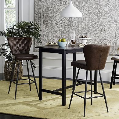 Safavieh Aster Faux-Leather Bar Stool 2-piece Set