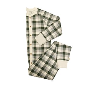 Men's Burt's Bees Organic Holiday Buffalo Plaid One-Piece Family Pajamas