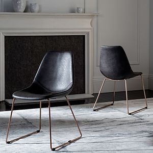 Safavieh Dorian Faux-Leather Accent Chair 2-piece Set