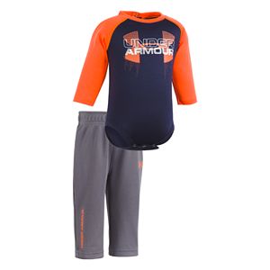 Baby Boy Under Armour Logo Raglan Bodysuit & Pants