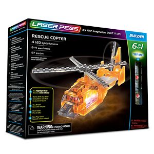 Laser Pegs 6-in-1 Rescue Copter Kit
