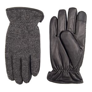Men's Dockers InteliTouch Wool-Blend Fleece-Lined Touchscreen Gloves