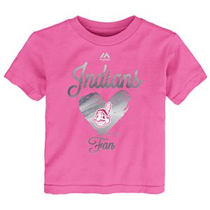 Baby Girl Majestic Cleveland Indians Autograph Tee