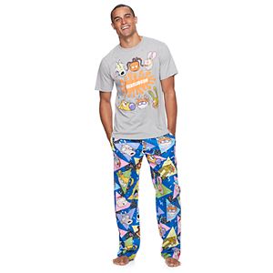 Men's Nickelodeon 90s Tee & Microfleece Lounge Pants Set