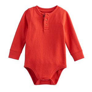 Baby Boy Jumping Beans® Thermal Elbow Patch Henley Bodysuit