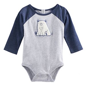 Baby Boy Jumping Beans® Soft Applique Raglan Graphic Bodysuit