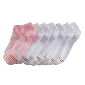 Girls 7-16 GOLDTOE 7-Pack Solid Liner Socks