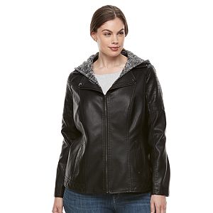 Plus Size Gallery Faux-Leather Jacket