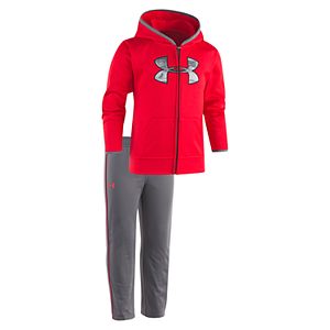 Baby Boy Under Armour 2-pc. Red Atlas Camo Hooded Jacket & Pants Set