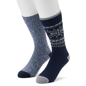 Men's Climatesmart 2-pack Fairisle & Twist Crew Socks