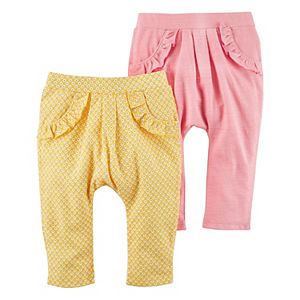 Baby Girl Carter's 2-pk. Floral & Solid Ruffle Pants