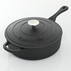 Crock-Pot 3.5-qt. Pre-Seasoned Cast- Iron Deep Saute Pan