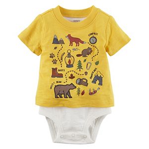 Baby Boy Carter's Mock-Layered Camping Bodysuit