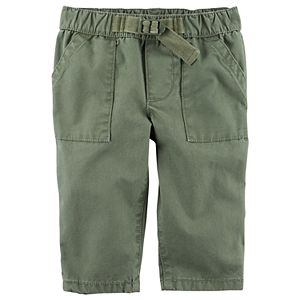 Baby Boy Carter's Green Buckled Canvas Pants