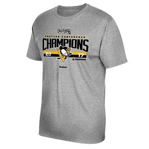 Men's Reebok Pittsburgh Penguins 2017 Conference Champions Locker Room Tee