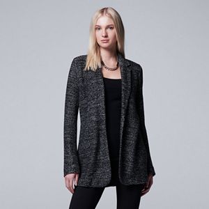 Women's Simply Vera Vera Wang Simply Separates Marled Sweater Blazer