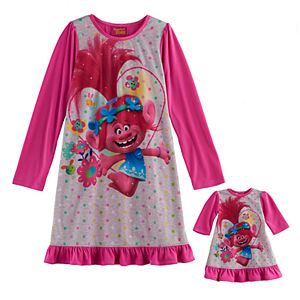 Girls 4-12 DreamWorks Trolls Poppy Nightgown & Doll Gown Set