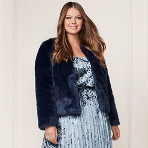LC Lauren Conrad Runway Collection Faux-Fur Jacket - Plus Size