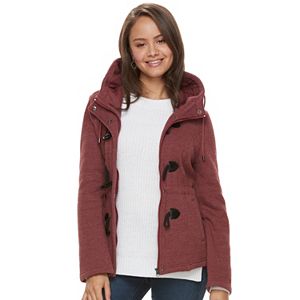 Juniors' Sebby Hooded Toggle Fleece Coat
