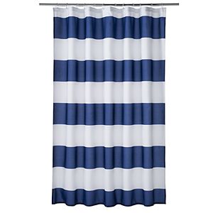 Home Classics® Porter Navy Stripe Shower Curtain