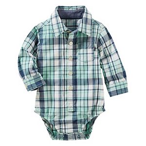 Baby Boy OshKosh B'gosh® Plaid Button-Down Bodysuit