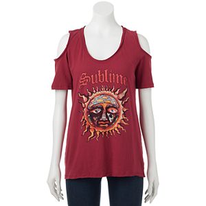 Juniors' Sublime Cold Shoulder Graphic Tee